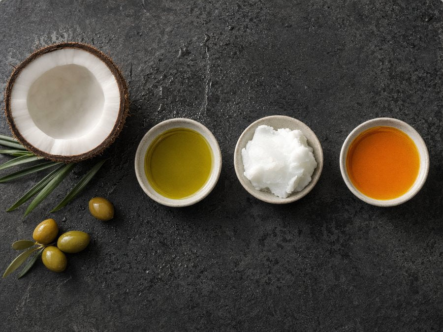 Olive, coconut and palm oils