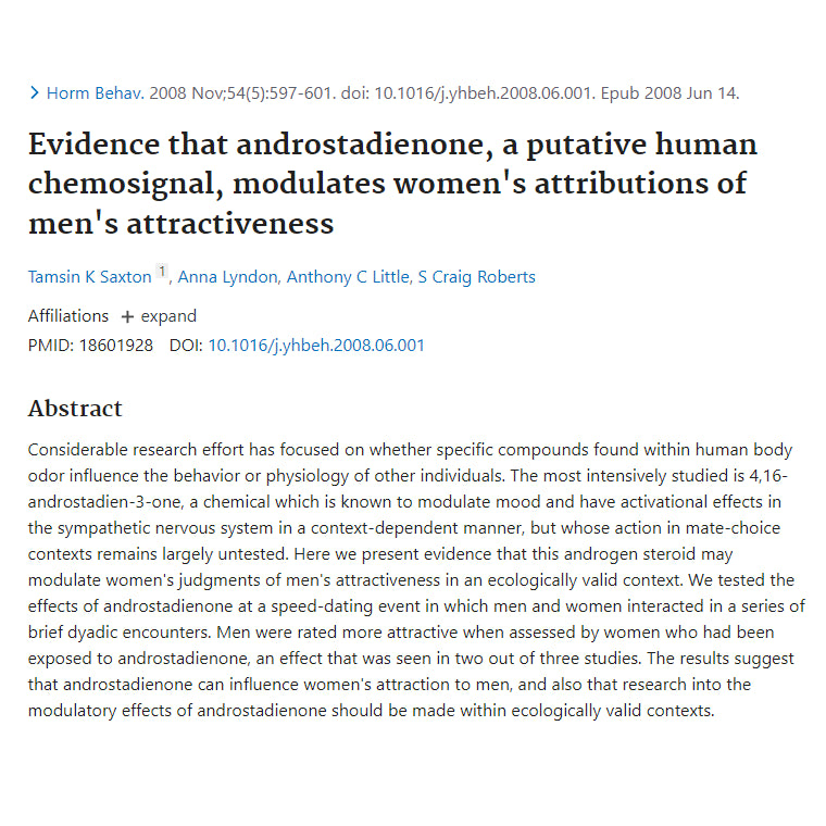 Evidence that androstadienone, a putative human chemosignal, modulates women’s attributions of men’s attractiveness