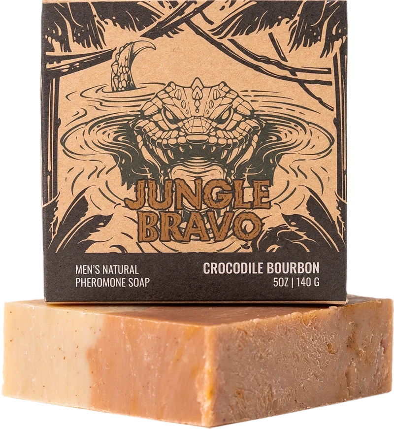 Jungle Bravo pheromone bar soap and box