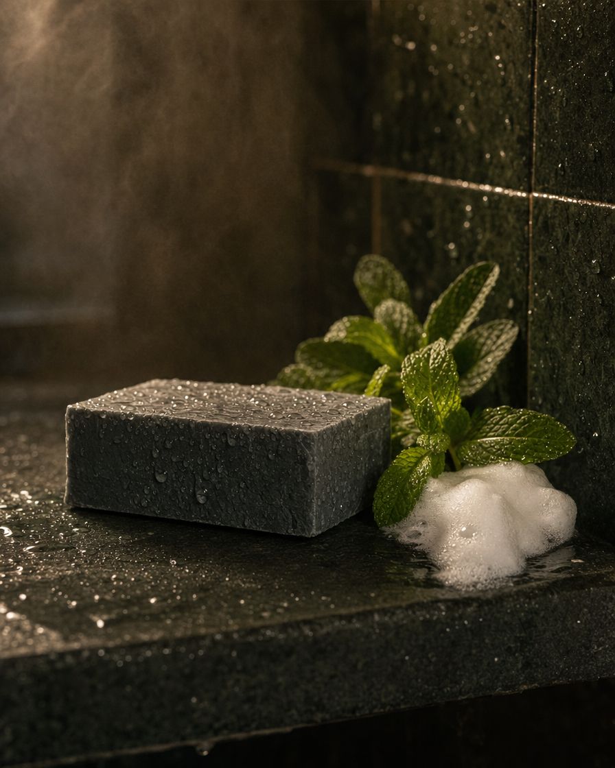 Rich lather from a Jungle Bravo bar in a warm shower